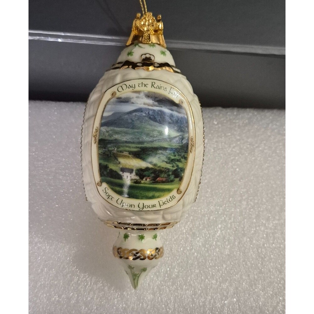 Bradford Exchange Irish Blessings Ornament "May the Rains Soft Upon Your Fields"